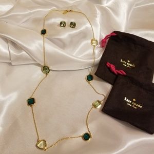 kate spade earring and scattered necklace set
